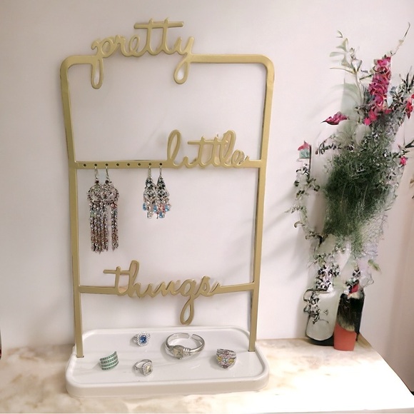 Jewelry Stand Metal Table Top Jewelry Organizer Pretty little things - Picture 1 of 9